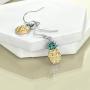 Origami Pineapple Earrings for Women Sterling Silver Pineapple Dangle Earrings Gifts for Girls