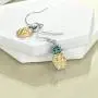 Origami Pineapple Earrings for Women Sterling Silver Pineapple Dangle Earrings Gifts for Girls