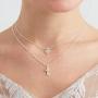 CONCISE ROYAL 2 Layered Pendant Necklaces for Women Girls,Plated Silver Gold Rose Gold Delicate Dainty Spirit Inspiration Jewelry Gift for Women Girls on Birthday Graduation Holiday