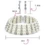Large Bridal Art Deco Style Crystal Bar Accent White Simulated Pearl Wide Statement Choker Earring Necklace Bridal Jewelry Set for Women for Prom Pageant Wedding Adjustable