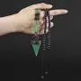 Top Plaza Natural Stone Healing Crystal Triangle Pointed Gemstone Pendant Necklace Crescent Moon Jewelry Adjustable Lava Rock Beads Necklaces for Women Men Top Plaza Natural Stone Healing Crystal Triangle Pointed Gemstone Pendant Necklace Crescent Moon Jewelry Adjustable Lava Rock Beads Necklaces for Women Men