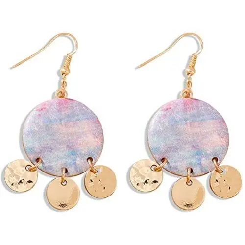 Gold Circle Round Disc Drop Earrings Small Cute Coin Dangle Hoop Earrings for Women Minimalist Jewelry for Girls Gold Circle Round Disc Drop Earrings Small Cute Coin Dangle Hoop Earrings for Women Minimalist Jewelry for Girls