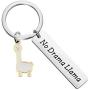 ENSIANTH No Drama Llama Keychain Llama Lover Gift Funny Gift for Best Friend Theater Jewelry Dramatic Gift