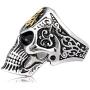 Gungneer Mason Skull Ring Stainless Steel Biker Accessory Gothic Style Signet Freemason Jewelry Gift for Men