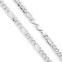 Miabella 925 Sterling Silver Italian 7mm Solid Diamond-Cut Figaro Link Chain Necklace for Men, 18, 20, 22, 24, 26, 30 Inches