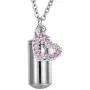 HooAMI Cremation Jewelry for Ashes CZ Crown Heart Charm Memorial Urn Necklace/Keychain Keepsake Pendant HooAMI Cremation Jewelry for Ashes CZ Crown Heart Charm Memorial Urn Necklace/Keychain Keepsake Pendant