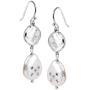 Silpada Bold As Ice 14-14.5 mm Grey Freshwater Cultured Pearl Drop Earrings with Crystals in Sterling Silver