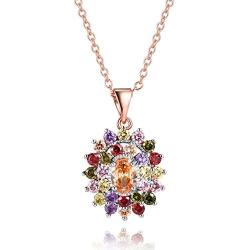 JIANGYUE Multicolor AAA Grade Cubic Zirconia Rhodium Rose Gold Plated Multi-Stone Ring for Women Girl Party Club Fashion Jewelry Size 5 6 7 8 9 10