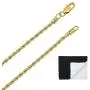 The Bling Factory 2mm-6mm 14k Yellow Gold Plated Twisted Rope Chain Necklace or Bracelet