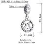 5,10,15,16,17,18,20,21,25,30,35,40,42,49,50,55,60,65,70 Number Charms for European Bracelet, 925 Sterling Silver Birthday Pendant Beads with CZ, Gifts for Mothers Day/Anniversary