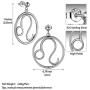 Sterling Silver Zodiac Sign Dangle Drop Earrings Women Girl Leo Pisces Gemini Aries Constellation Stud Earrings Celestial Jewelry Birthday Gift