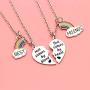 Maxforever Best Friends 2 Split Heart Necklaces Friendship Jewelry Birthday for Best Friends