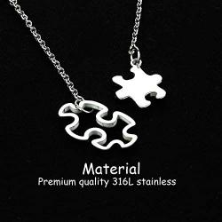 Kivosliviz Autism Necklace Autism Puzzle Piece Necklace Motivational Autism Gift