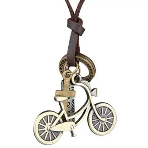 CHUYUN 925 Sterling Silver Bicycle Cycle Necklace Pendant Bike with Round Cubic Zirconia Chain Jewelry CHUYUN 925 Sterling Silver Bicycle Cycle Necklace Pendant Bike with Round Cubic Zirconia Chain Jewelry