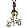 CHUYUN 925 Sterling Silver Bicycle Cycle Necklace Pendant Bike with Round Cubic Zirconia Chain Jewelry