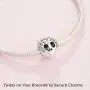 Pandora Jewelry Sparkling Skull Cubic Zirconia Charm in Sterling Silver Pandora Jewelry Sparkling Skull Cubic Zirconia Charm in Sterling Silver
