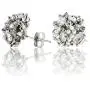 Real 99.9 Silver Needle Zirconia Cubic Swarovski Handmade Gemstone Jewelry Special Earrings Collection