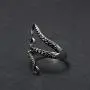 COONLINE Vintage Stainless Steel Octopus Ring for Women Men Adjustable Polished Tentacles Retro Gothic Punk Style Jewelry Silver Black with Velvet Bag COONLINE Vintage Stainless Steel Octopus Ring for Women Men Adjustable Polished Tentacles Retro Gothic Punk Style Jewelry Silver Black with Velvet Bag