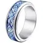 HIJONES Unisex Carbide Fiber Celtic Dragon Spinner Ring Stainless Steel Wedding Spins Band HIJONES Unisex Carbide Fiber Celtic Dragon Spinner Ring Stainless Steel Wedding Spins Band