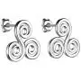 beautlace Triangle Celtic Knot Triple Necklaces 18K Gold/Silver/Black Gun Plated Triskele Spiral Pendant Jewelry Gifts for Women and Men KP0118