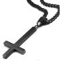 Besteel Jewelry Stainless Steel Inverted Cross Necklace for Women Men 24 Inch Chain 3 Color Available