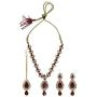 MUCH-MORE Indian Traditional Crystal Necklace Earrings Set Ethnic Wedding Party Jewelry for Women