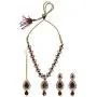 MUCH-MORE Indian Traditional Crystal Necklace Earrings Set Ethnic Wedding Party Jewelry for Women