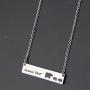 Zuo Bao Sweet Mama Bear Bar Necklace Mother Necklace Mama Bear Jewelry for New Mom