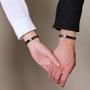 VNOX Personalized Custom Name Date Handmade Braided Rope Mutual Attraction Couples Bracelets for Him and Her Matching Relationship ID Couple Bracelets