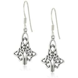 Sterling Silver Celtic Knot Drop Earrings