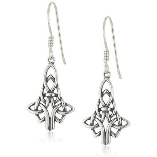 Sterling Silver Celtic Knot Drop Earrings