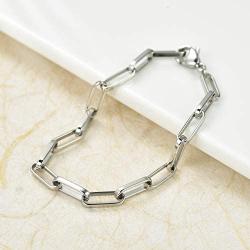 Moris Chain Necklaces for Women 18K Gold Dainty Link Paperclip Necklace for Girl Gift
