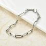 Moris Chain Necklaces for Women 18K Gold Dainty Link Paperclip Necklace for Girl Gift