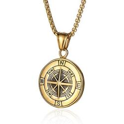 Compass Necklace for Men/Wife, Id Be Lost Without You Valentines Day, Compass Pendants Male Jewelry for Her, Romantic Anniversary Birthday Gift Ideas