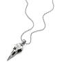 COOLSTEELANDBEYOND Stainless Steel Mens Womens Eagle Bird Skull Pendant Necklace with 30 Inches Ball Chain, Polished