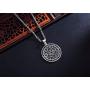 MPRAINBOW Mens Stainless Steel Talisman Seal of Solomon Viking Runes Tetragrammaton Pendant Lucky Talisman Necklace