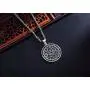 MPRAINBOW Mens Stainless Steel Talisman Seal of Solomon Viking Runes Tetragrammaton Pendant Lucky Talisman Necklace