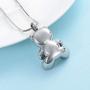 mingkejw Urn Necklaces for Ashes Teddy Bear Cremation Jewelry for Women Gilrs Keepsake Memorial Necklace for Human Pet Ashes Pendant