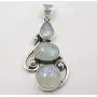 SilverStarJewel Natural Rainbow Moonstone tcw 8.0 Pendant 1.6'' 925 Solid Silver SilverStarJewel Natural Rainbow Moonstone tcw 8.0 Pendant 1.6'' 925 Solid Silver