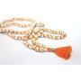 IS4A White Tulsi Japa Mala 108+1 8mm Hare Rama Hare Krishna Beads
