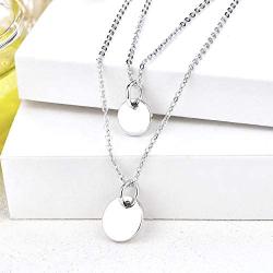 JO WISDOM Choker Layered Y Necklaces,925 Sterling Silver Choker Layered Coin Pendant Necklace,Jewelry for Women