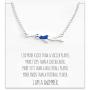 Swimming Gift Necklace – Cute Swimmer Pendant Charm for Girls & Teens on a Swim Team – Inspirational Message Card