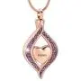 Minicremation Cremation Jewelry for Ashes The Eye of My Heart Keepsake Memorial Jewelry for Urn Necklace Stainless Steel Ashes Pendant with 20 Inch Chain