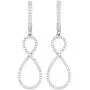 Dazzlingrock Collection 0.10 Carat (ctw) Round White Diamond Ladies Infinity Dangling Drop Earrings 1/10 CT, Sterling Silver Dazzlingrock Collection 0.10 Carat (ctw) Round White Diamond Ladies Infinity Dangling Drop Earrings 1/10 CT, Sterling Silver