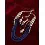 Aheli Classy Bollywood Party Wedding Kundan and Colour Beads Necklace Earrings with Maang Tikka Set Indian Traditional Ethnic Fashion Jewelry for Women