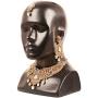 Touchstone Indian Bollywood Bridal Jewelry Necklace in Antique Gold Tone for Women