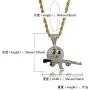 Moca Jewelry Hip Hop Iced Out Bling Holding The Gun Personalized Pendant 18K Gold Plated Chain Necklace for Men Women Moca Jewelry Hip Hop Iced Out Bling Holding The Gun Personalized Pendant 18K Gold Plated Chain Necklace for Men Women