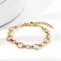 BUNSIKUNG Jewelry Womens 14K Gold Plated 316L Stainless Steel Link Chain Bracelet BUNSIKUNG Jewelry Womens 14K Gold Plated 316L Stainless Steel Link Chain Bracelet