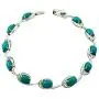 RB Gems Sterling Silver 925 Tennis Bracelet 9.67 Carats Genuine Turquoise and White Topaz, Rhodium-Plated RB Gems Sterling Silver 925 Tennis Bracelet 9.67 Carats Genuine Turquoise and White Topaz, Rhodium-Plated