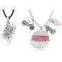 KESOCORAY Stranger Things Charm Necklace Eleven Alphabet Light Demogorgon Halloween Cosplay Movie Jewelry Stylish Silver Collection for Fans